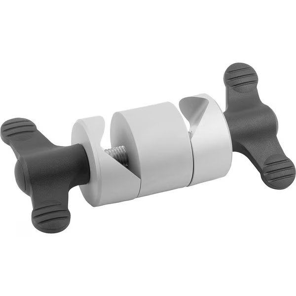 Clamping Joint Adjustable Size:3 Aluminum, Comp:Thermoplastic, D=12, Kipp, Mfr#: K0134.03